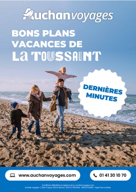 Auchan voyages : bons plans vacances de la Toussaint !