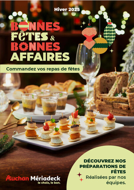 Commande de Fêtes de fin d'année Auchan Bordeaux Mériadeck