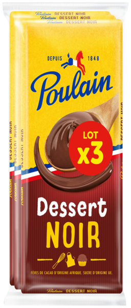 Tablettes De Chocolat Noir Dessert Poulain