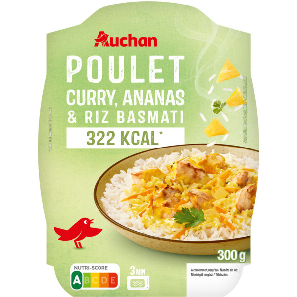 Plats Cuisinés "Les Allégés" Poulet Ananas Auchan