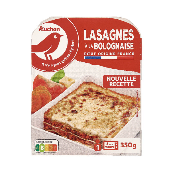 Lasagnes À La Bolognaise Auchan