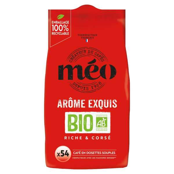 Dosettes De Café Arôme Exquis Bio Meo