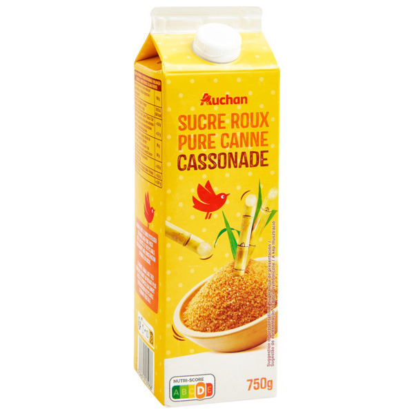 Cassonade Sucre Roux Pure Canne Auchan