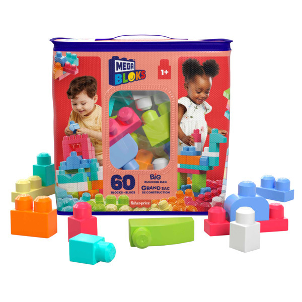 Mega Bloks Sac De 60 Bloks Rose 