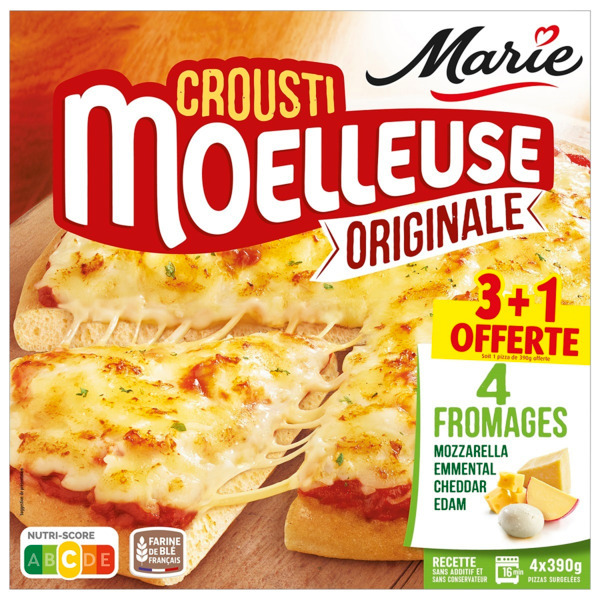 Pizza Surgelée Crousti Moelleuse Originale 4 Fromages  Marie