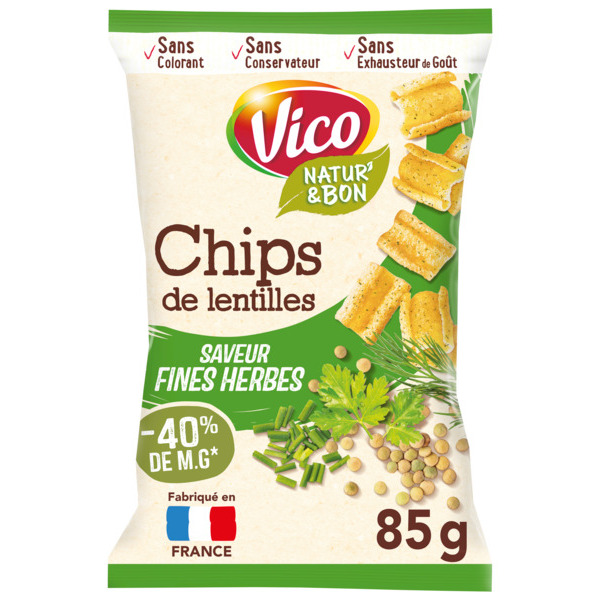 Chips De Lentilles Fines Herbes Vico