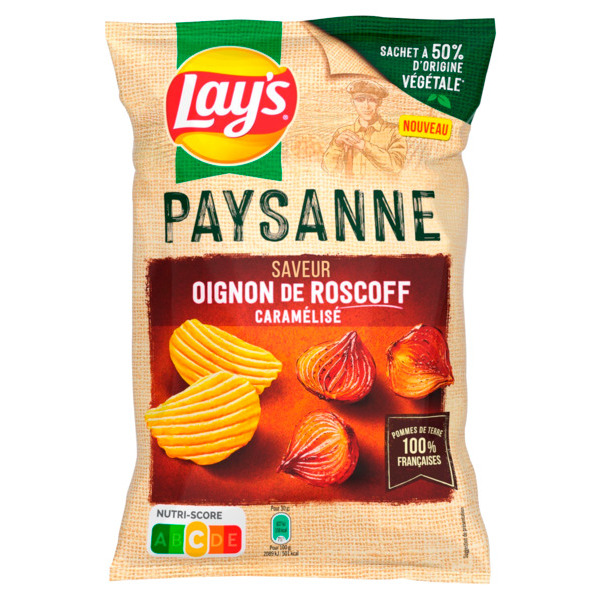 Chips Paysanne Saveur Oignons De Roscoff Caramélisé Lay's 