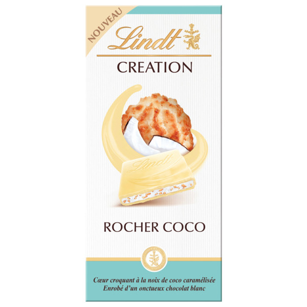 Tablettes De Chocolat Blanc Rocher Coco Lindt Creation