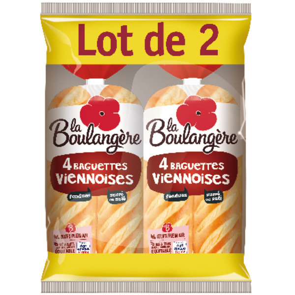 Baguettes Viennoises Nature La Boulangère
