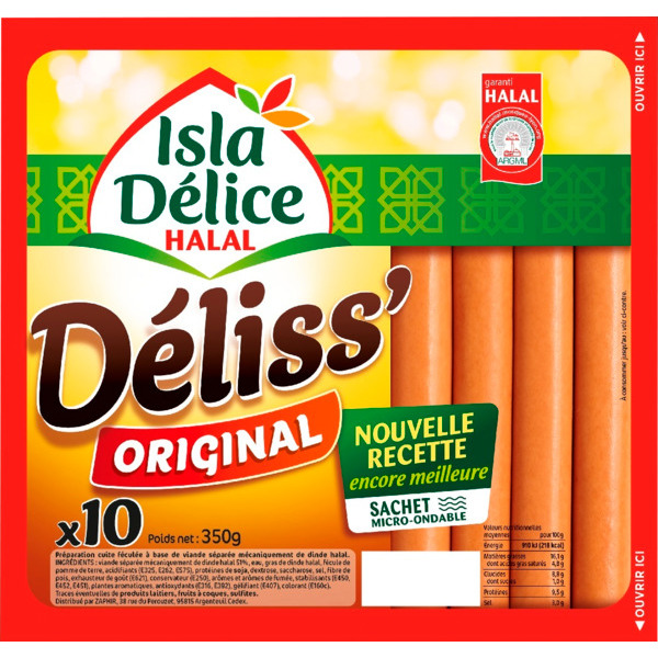 Saucisses Halal Déliss' Original Isla Délice