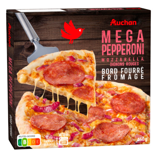 Pizza Méga Pepperoni Surgelée Auchan