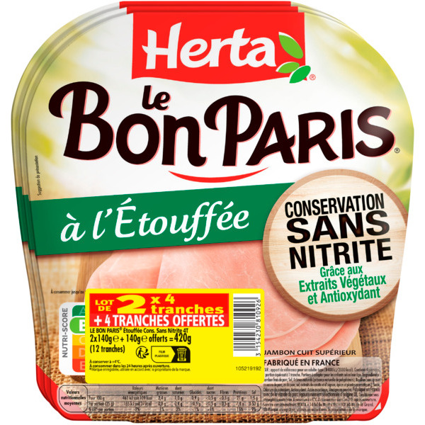 Jambon Le Bon Paris À L'étouffée Herta