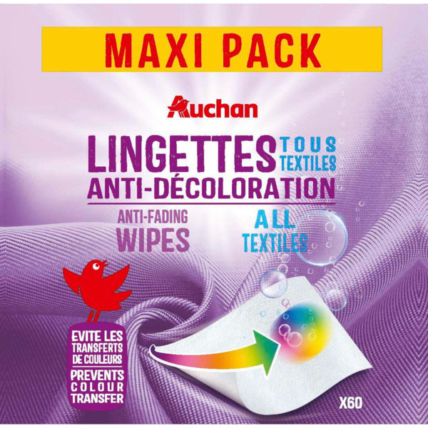 Lingettes Antidécoloration Auchan