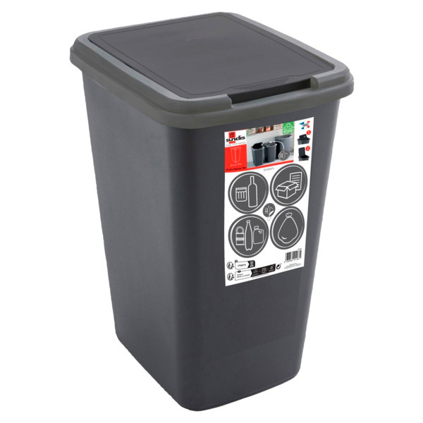 Poubelle Plastique Green Bin Noir Sundis 