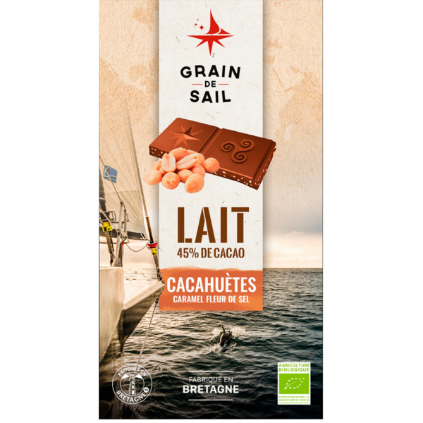 Tablettes De Chocolat Au Lait Cacahuètes Caramel Et Fleur De Sel Grain De Sail