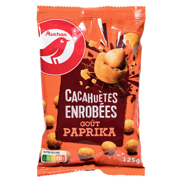 Cacahuètes Enrobées Goût Paprika Auchan