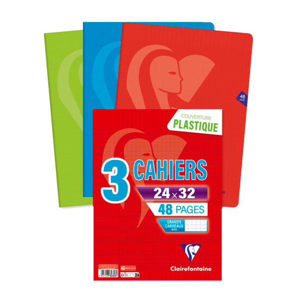 Lot De 3 Cahiers Polypro Clairefontaine