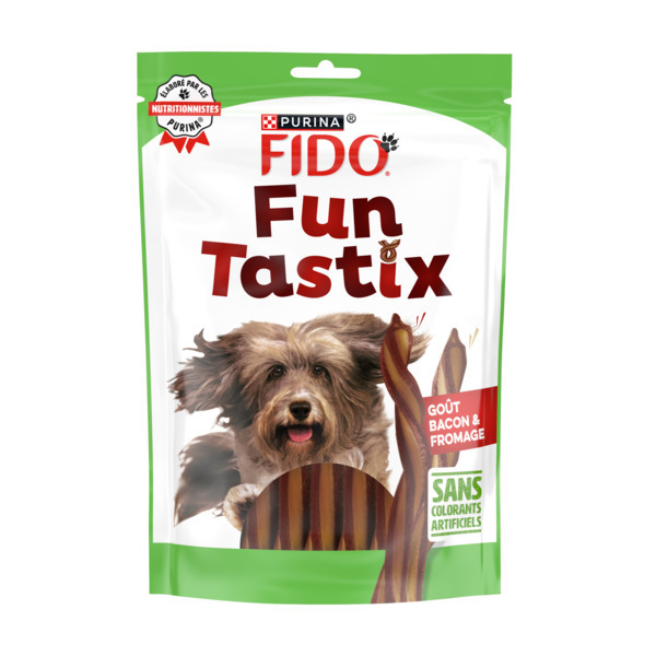 Friandise Goût Bacon Et Fromage Pour Chien Funtastix Fido