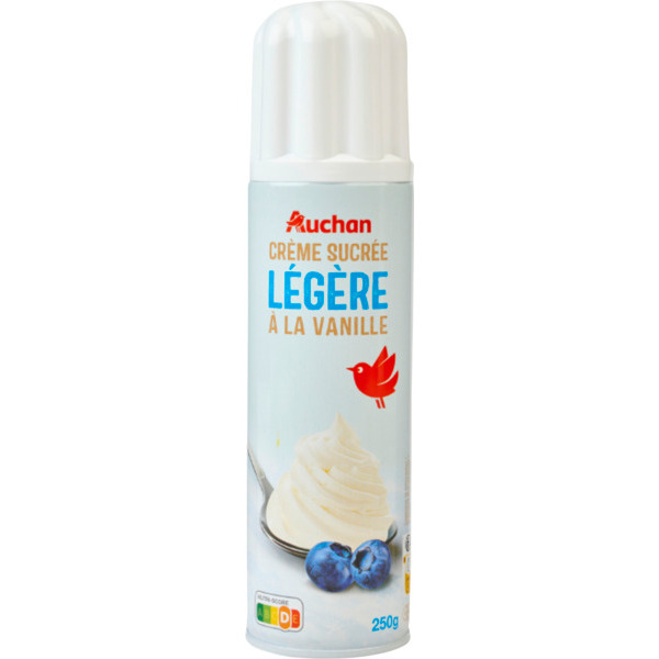 Crème Sucrée Légère Sous Pression À La Vanille Auchan