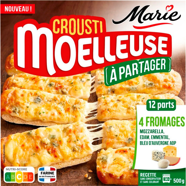 Pizza Surgelée Crousti Moelleuse 4 Fromages À Partager Marie