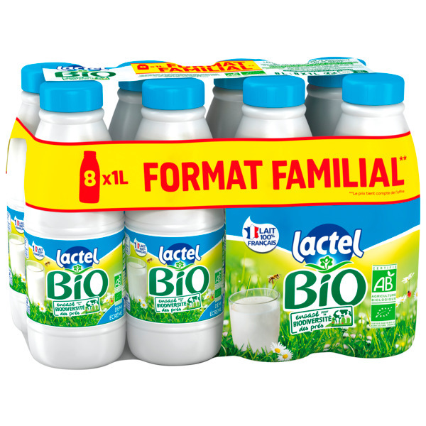 Lait Bio Demi-Écrémé Lactel