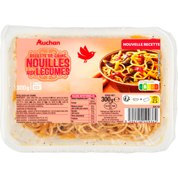 Nouilles Aux Légumes Auchan