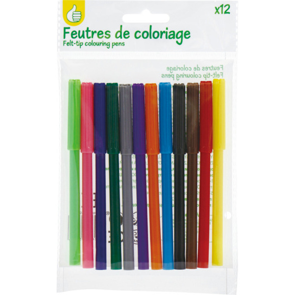 12 Feutres De Coloriage Pouce