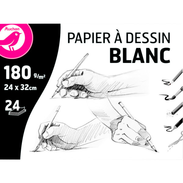 Pochette 24 Feuilles Dessin Auchan