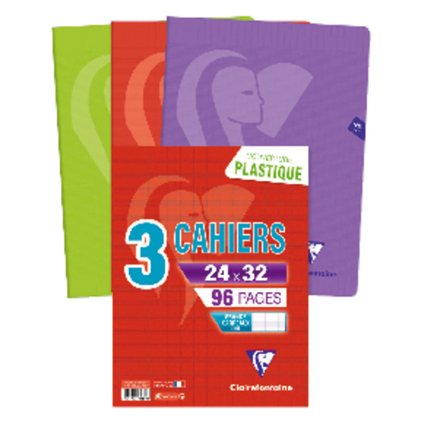 Lot De 3 Cahiers Polypro Clairefontaine