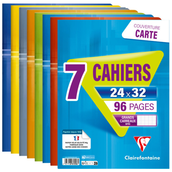 Lot De 7 Cahiers Carton Clairefontaine