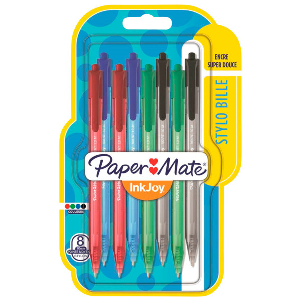 8 Stylos Inkjoy 100 Papermate