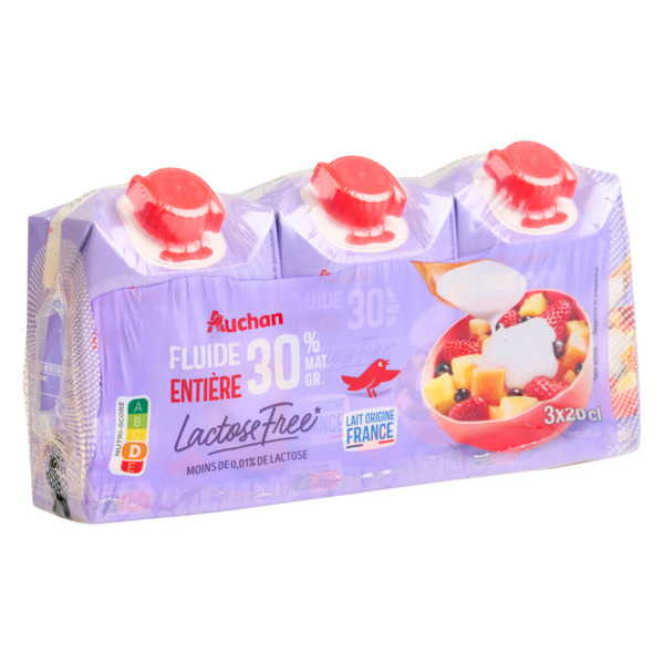 Crème Fluide Entière Uht Auchan