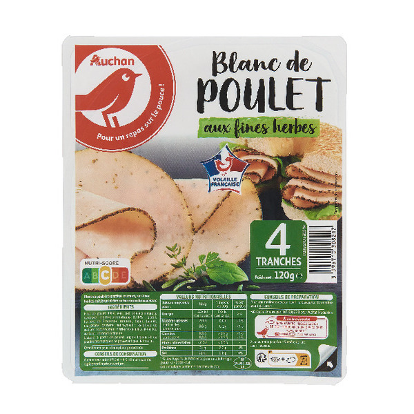 Blanc De Poulet Aux Fines Herbes Auchan