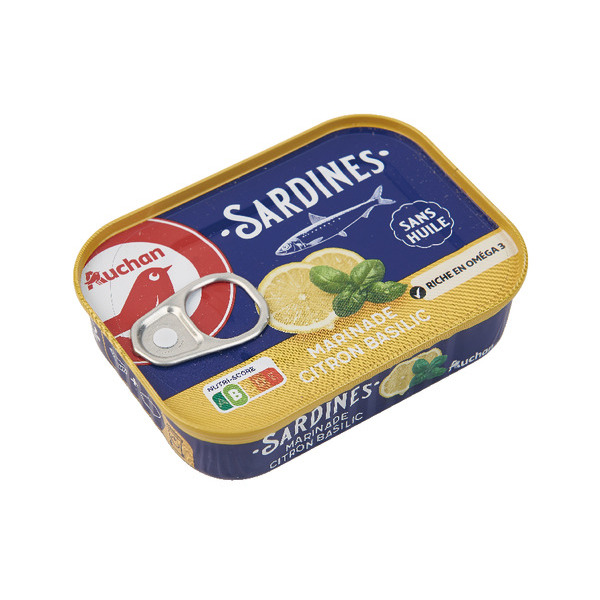 Sardines Entière Huile Tournesol Piment Auchan