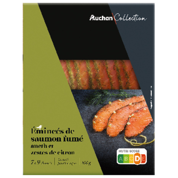 Émincés De Saumon Fumé À L'aneth Et Zestes Et Citron Auchan Collection