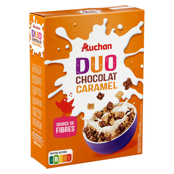 Céréales Duo Chocolat Caramel Auchan