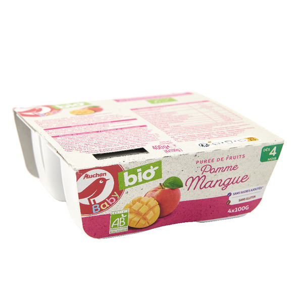 Purée De Fruits Auchan Baby Bio