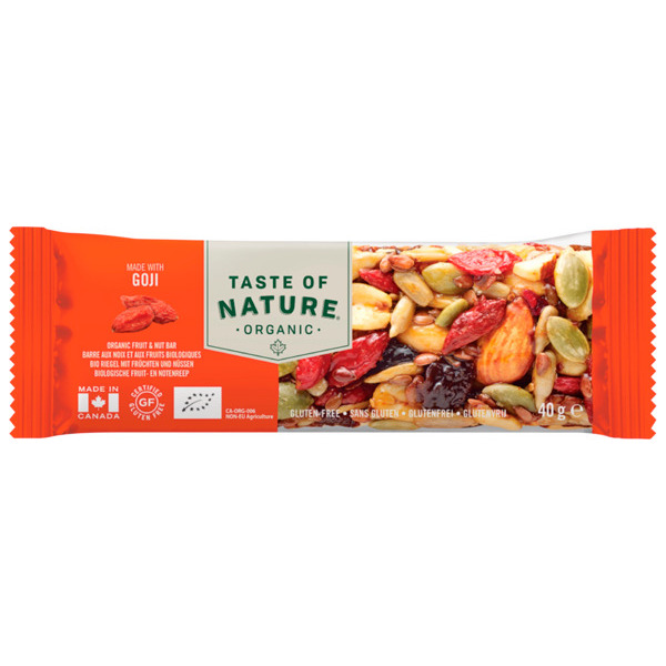 Barre De Céréales Baie De Goji Bio Taste Of Nature 