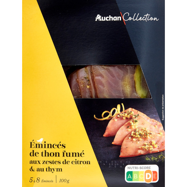 Émincés De Thon Fumé Aux Zestes De Citron Et Au Thym Auchan Collection