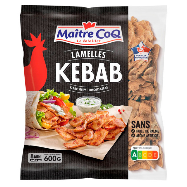 Lamelles De Kebab Cuites Surgelées Maitre Coq