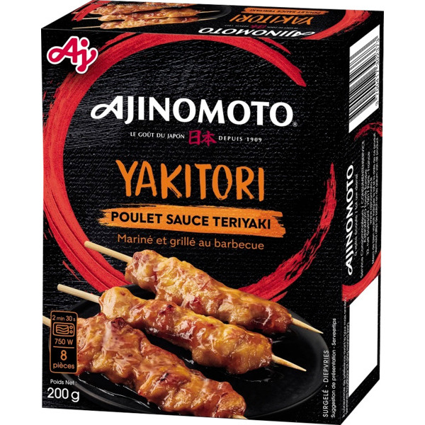 Yakitori Brochettes Surgelées De Poulet Sauce Teriyaki Ajinomoto