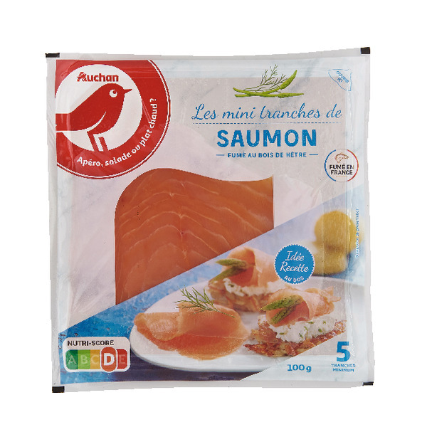 Mini Tranches De Saumon Fumé Auchan