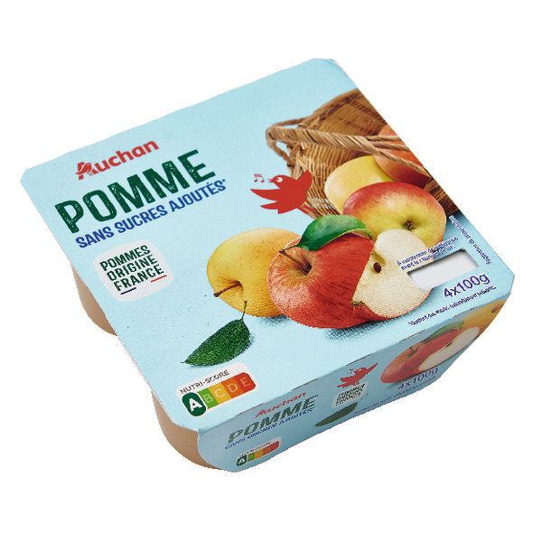 Purée De Pommes Sans Sucres Ajoutés Auchan