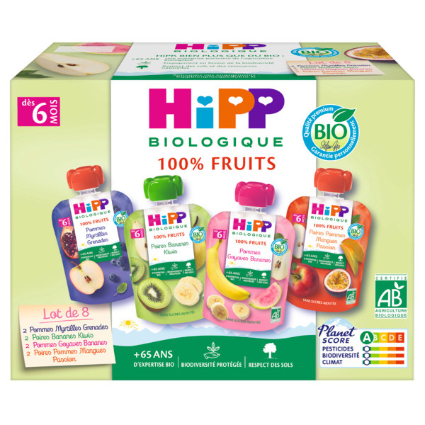 Gourdes Aux Fruits Multipack Hipp Biologique 