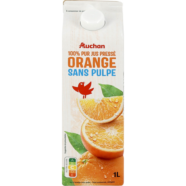 Pur Jus D'orange Sans Pulpe Auchan