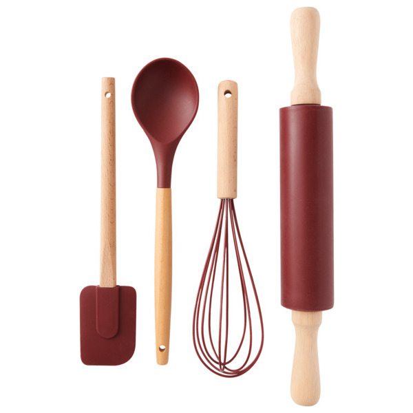 Spatule En Silicone Avec Manche En Bois Actuel