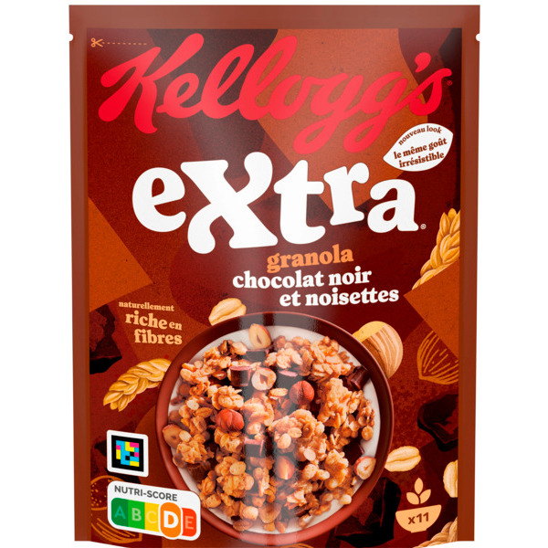 Céréales Extra Chocolat Noir Noisettes Kellogg's