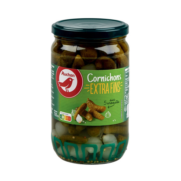 Cornichons Extra Fins Aux 5 Arômates Auchan