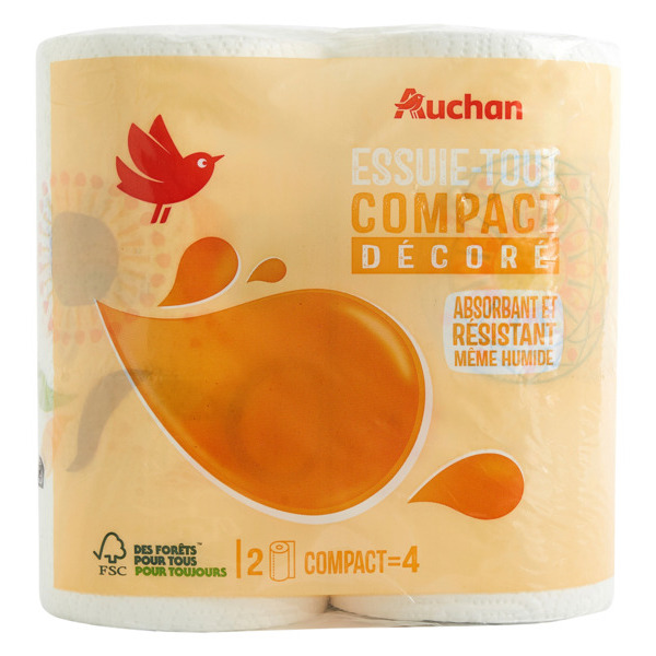 Essuie Tout Compact Décoré Auchan