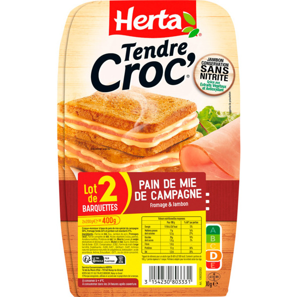 Tendre Croc Pain De Campagne Herta 